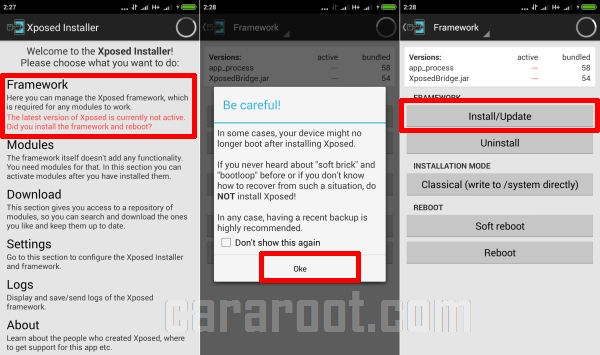 Gambar Xposed Framework APK buat MIUI 6 / 7 / 8 / 9 Kitkat 1