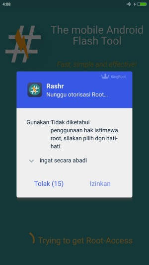 root permission akses rashr